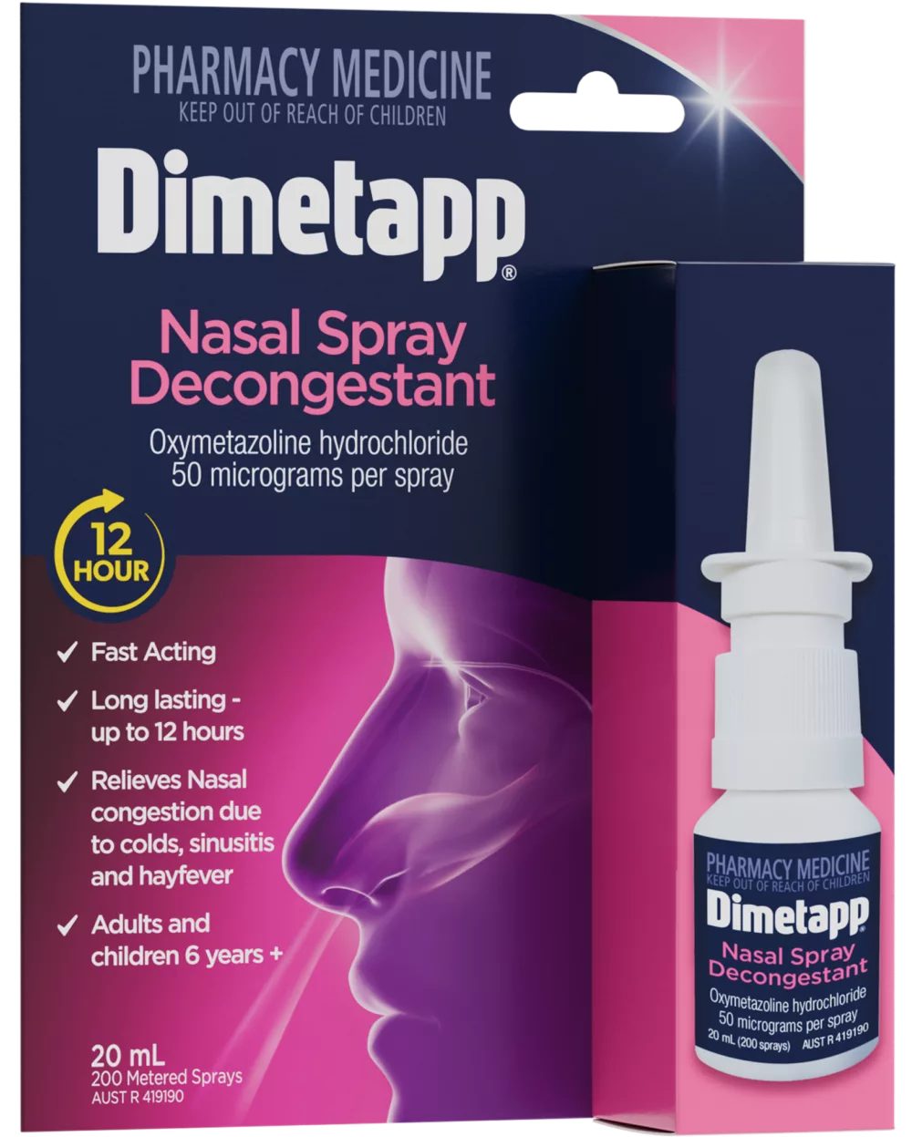 Nasal Spray Decongestant packaging