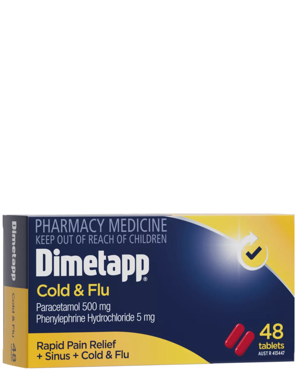Cold & Flu tablets packaging