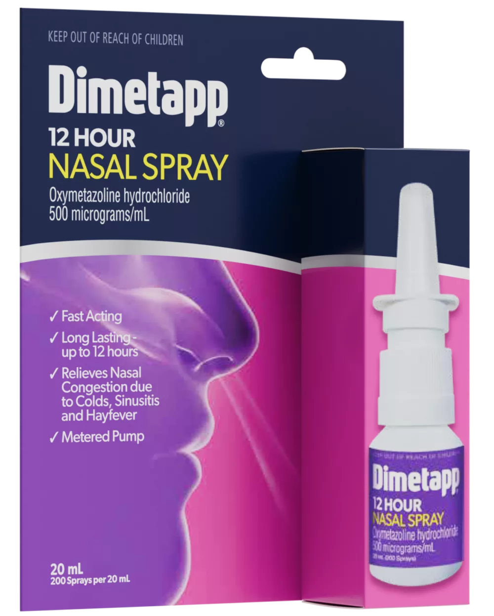 12 Hour Nasal Spray packaging