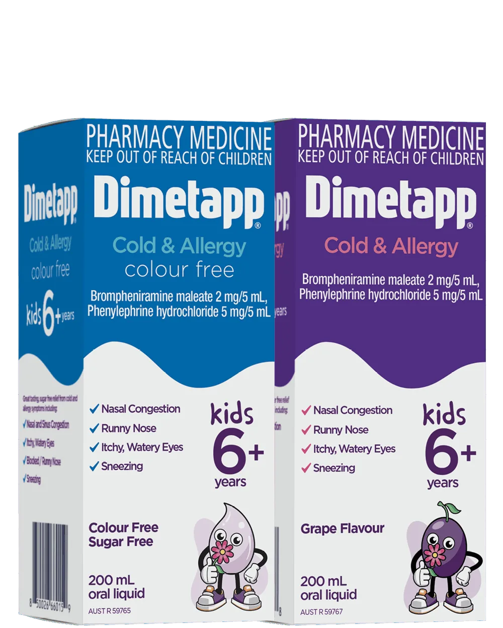 Cold & Allergy Kids 6yrs+ packaging