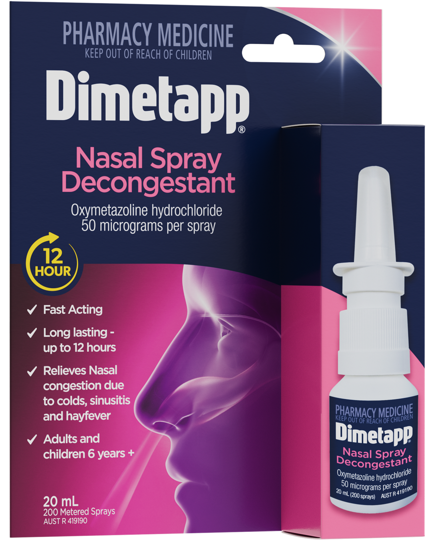Nasal Spray Decongestant packaging