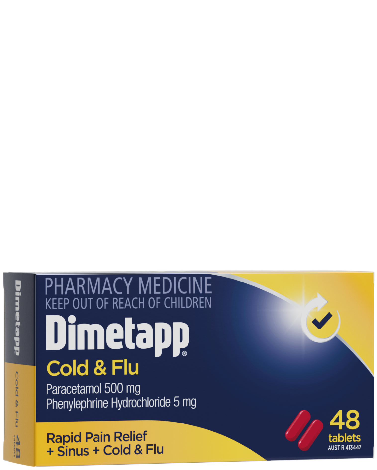 Cold & Flu tablets packaging