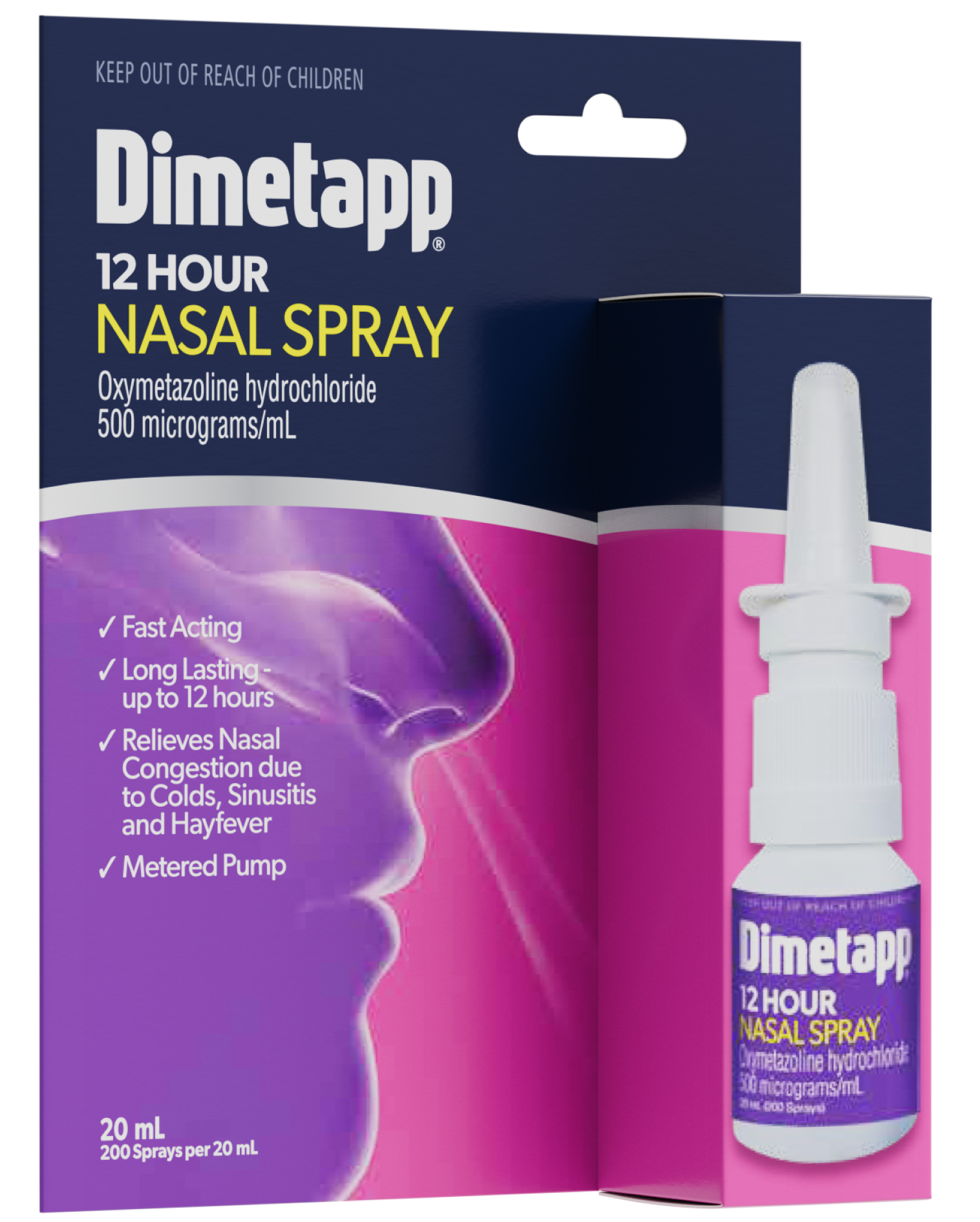 12 Hour Nasal Spray packaging