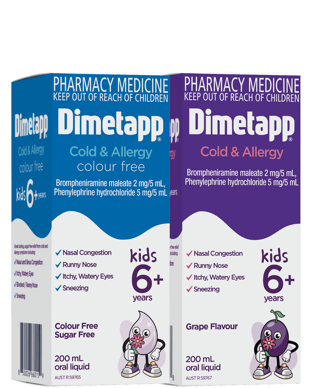 Cold & Allergy Kids 6yrs+ packaging